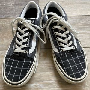 Vans Old Skool Platform (woven chuck) - Black + White multi Check